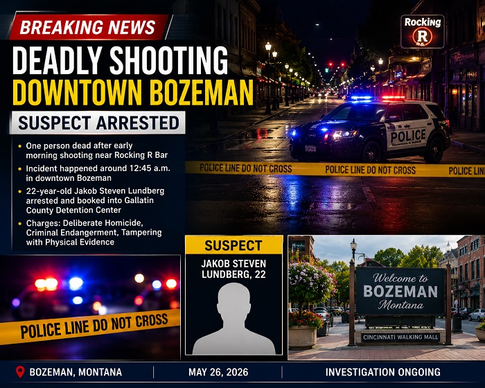 Bozeman Shooting Leaves One Dead; Jakob Steven Lundberg Charged With Deliberate Homicide