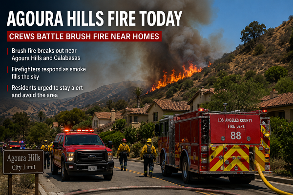 Agoura Hills Fire Today, Firefighters Respond to Brush Fire Near Residential Areas