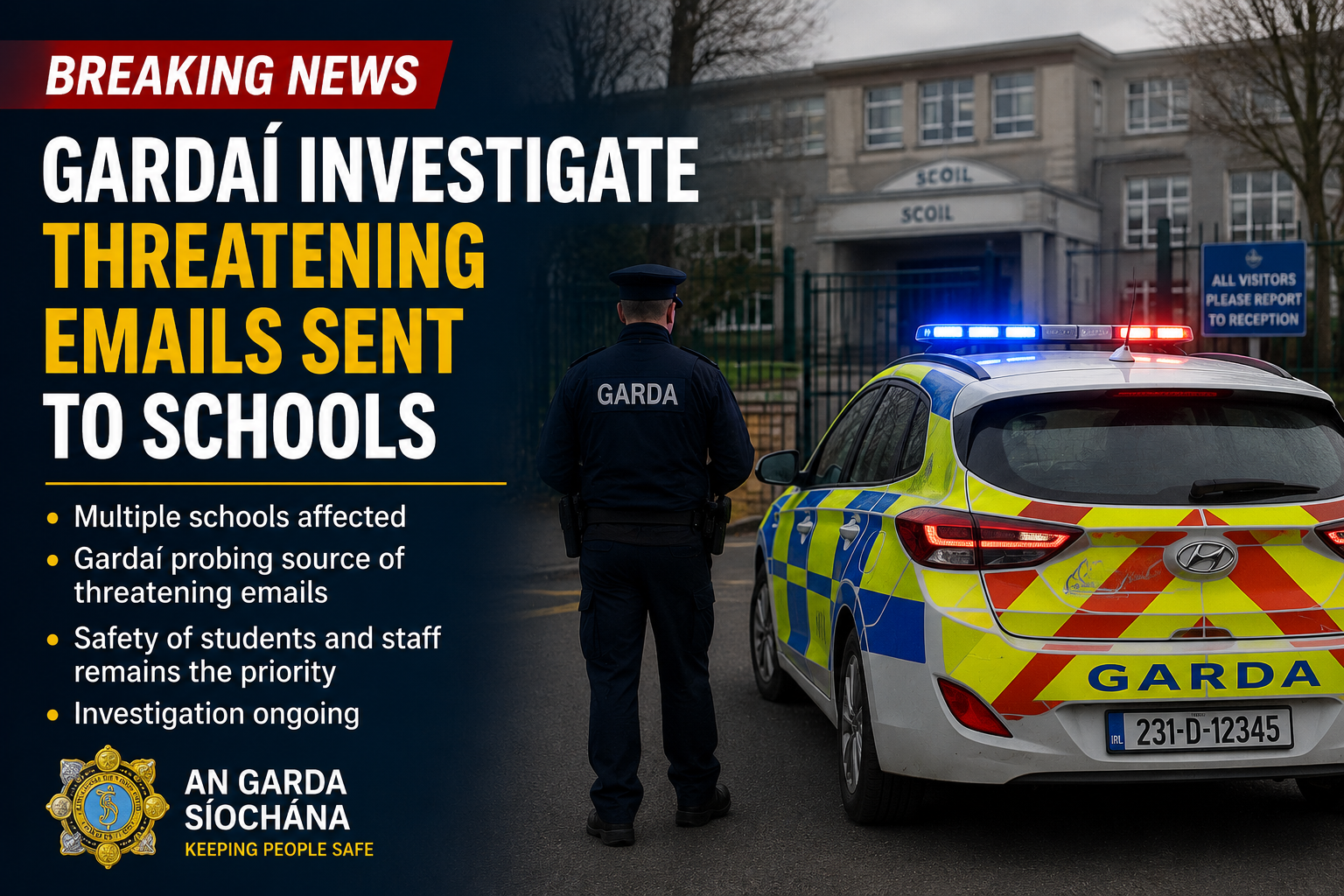 Gardaí Investigate Threatening Emails Sent to Schools Across Ireland